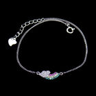 Pure 925 Silver Platinum Jewelry , Personalized Cubic Tennis Bracelet Chain