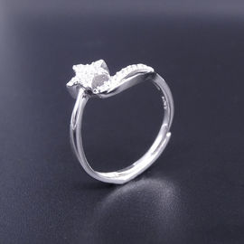 Silver Jewellery Main Heart Shaped Engagement Ring For Anniversary Gift